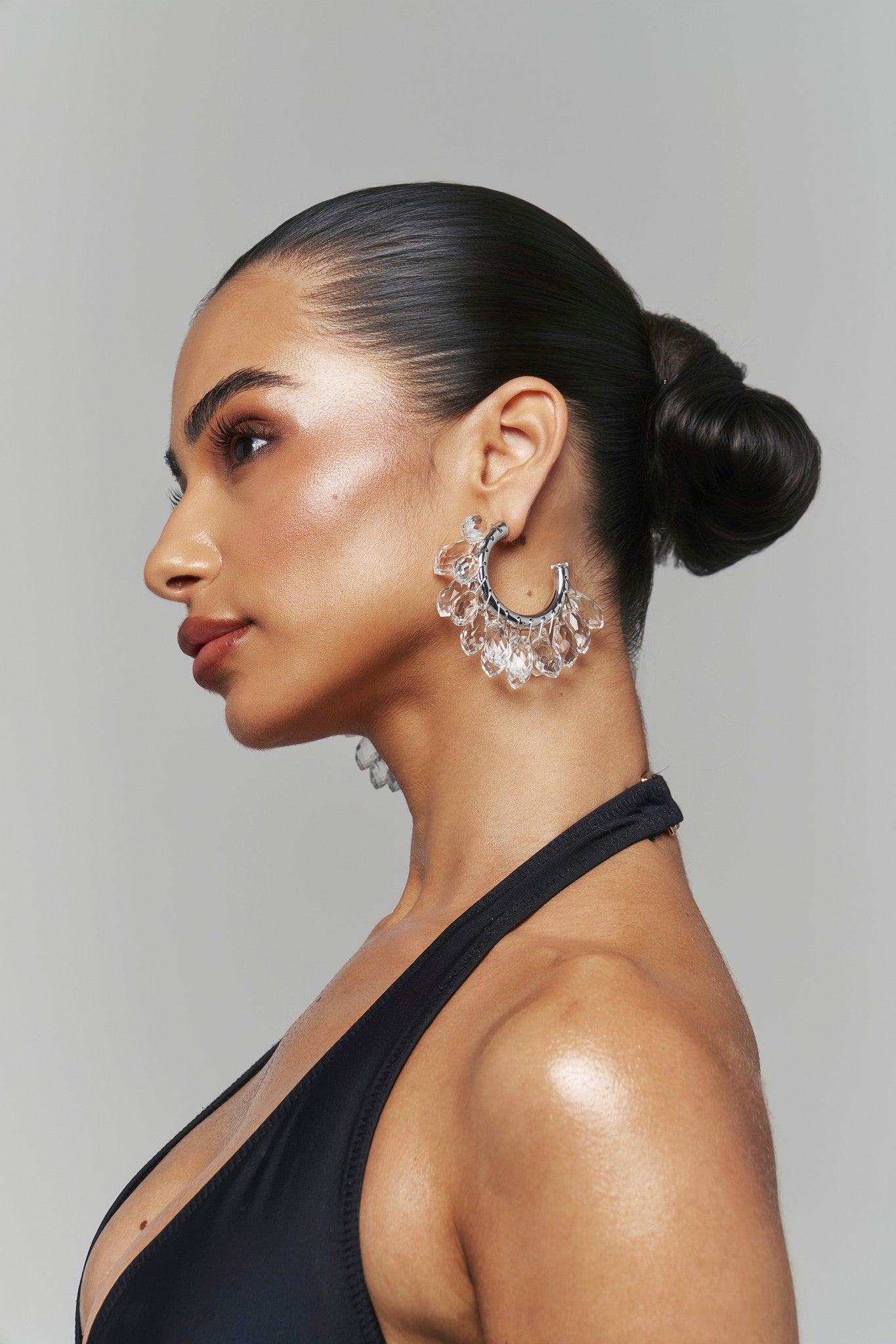 CRYSTAL GLASS EARRINGS