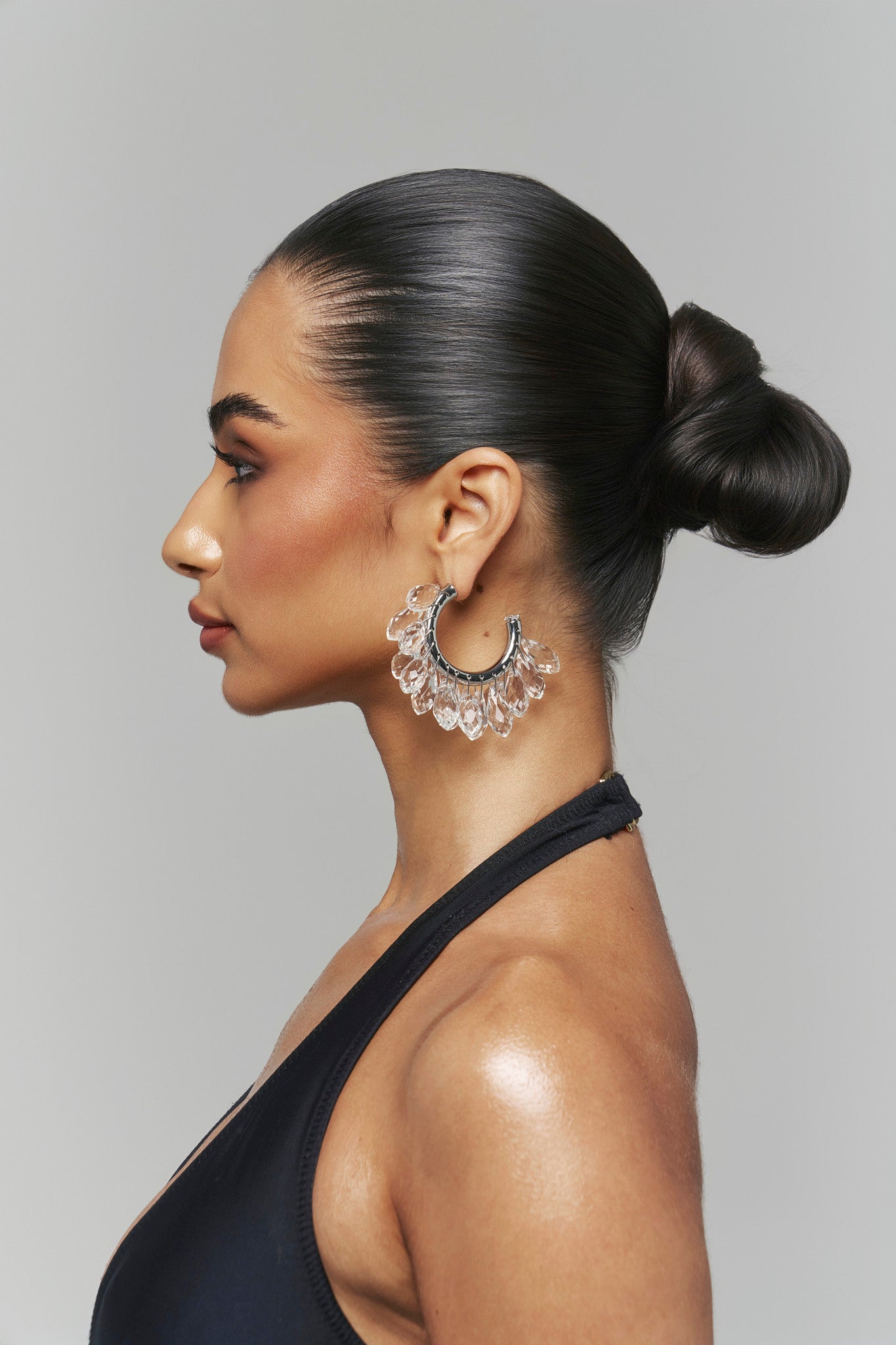 CRYSTAL GLASS EARRINGS