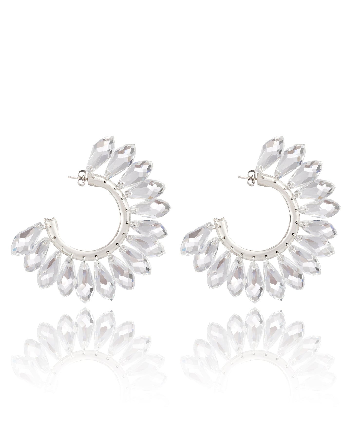 CRYSTAL GLASS EARRINGS