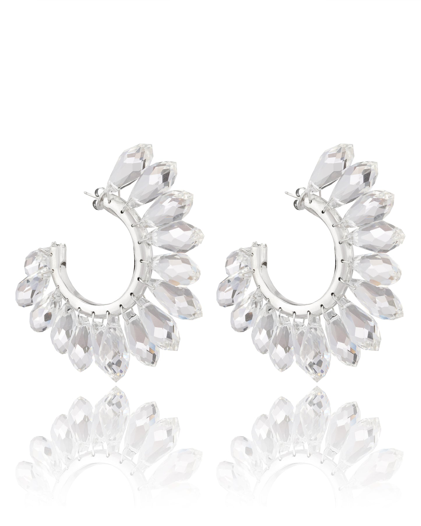 CRYSTAL GLASS EARRINGS