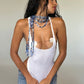 Mother of Pearl Scarf Line Necklace