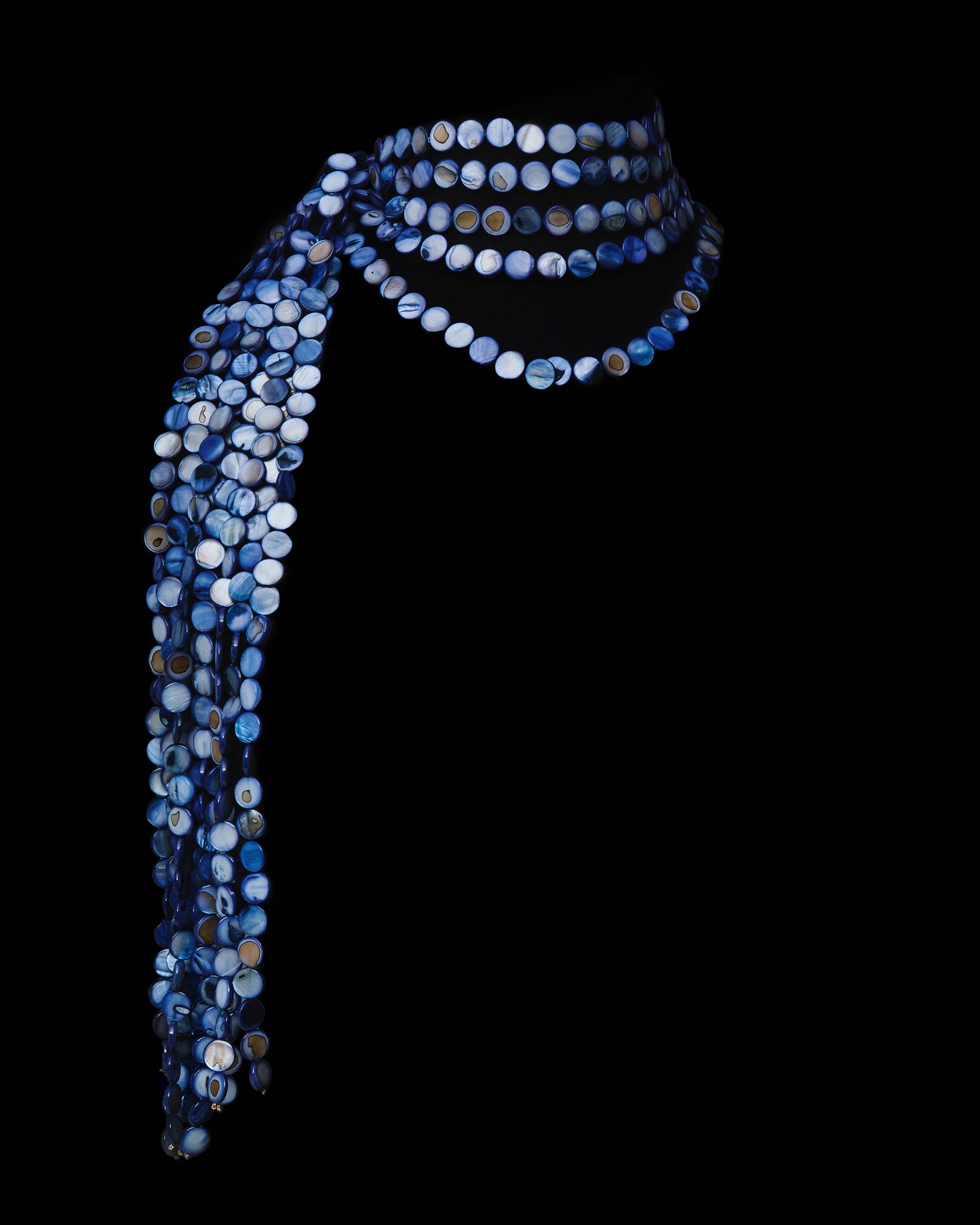 Mother of Pearl Scarf Line Necklace