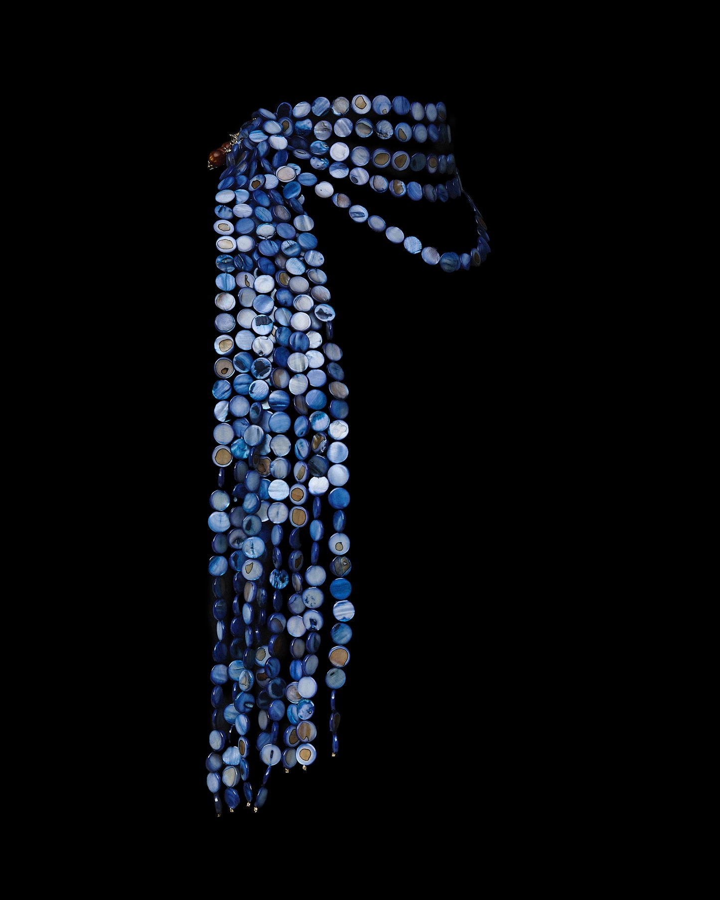 Mother of Pearl Scarf Line Necklace