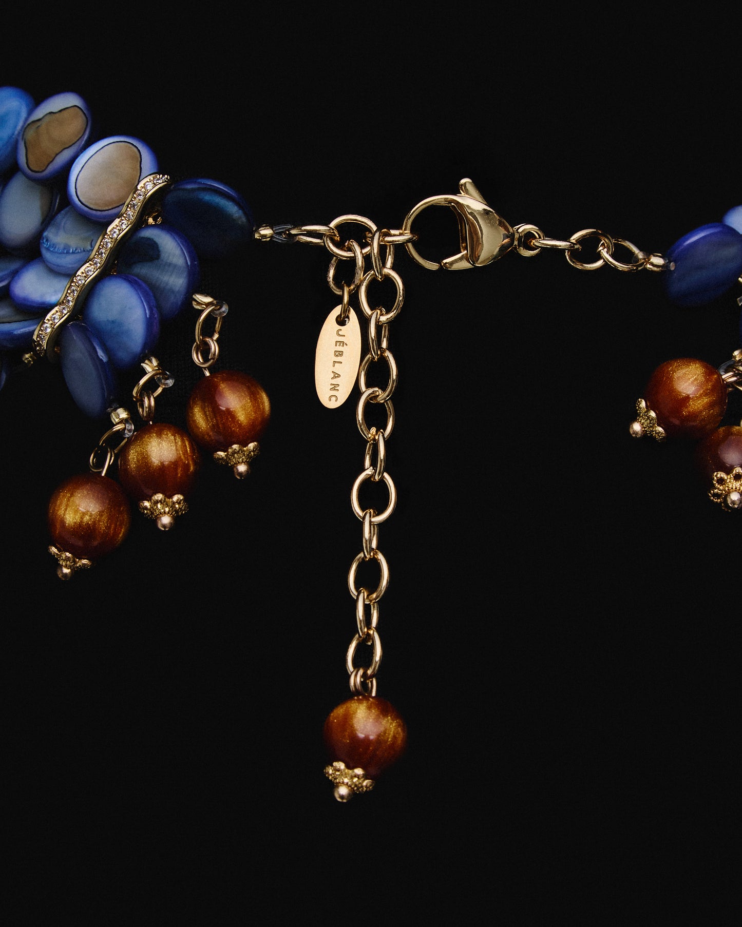Mother of Pearl Scarf Line Necklace