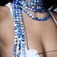 Mother of Pearl Scarf Line Necklace