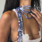 Mother of Pearl Scarf Line Necklace